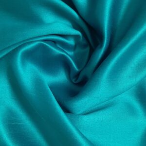 Bright Turquoise (Mint) Satin Silk-Cotton Blend Fabric!