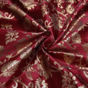Banarasi Brocade Fabric – Red for Lehnga / Kurti